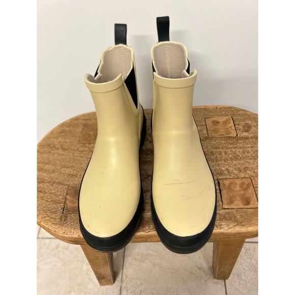 Women's Waterproof Rain Boots - Size 8 Wide - Tan/Black - Picture 8 of 10